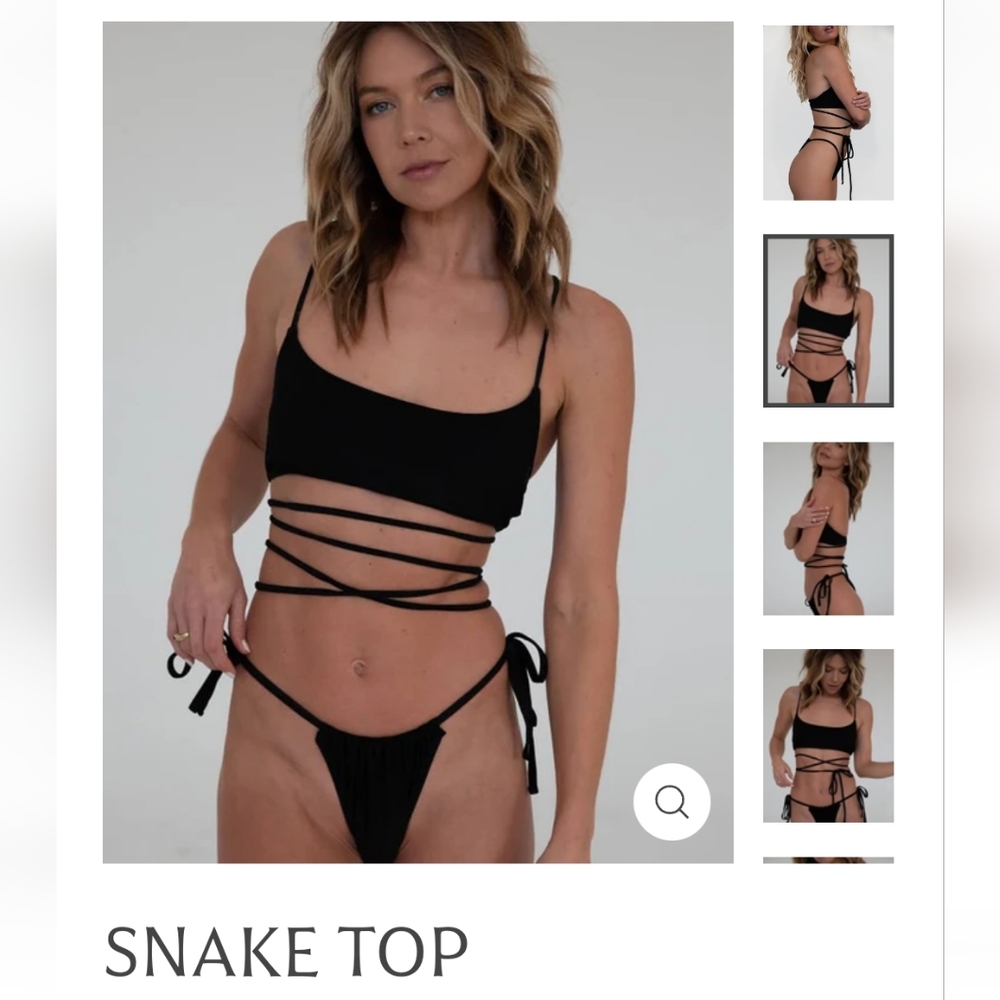 True Tone Snake Top / Black / Large